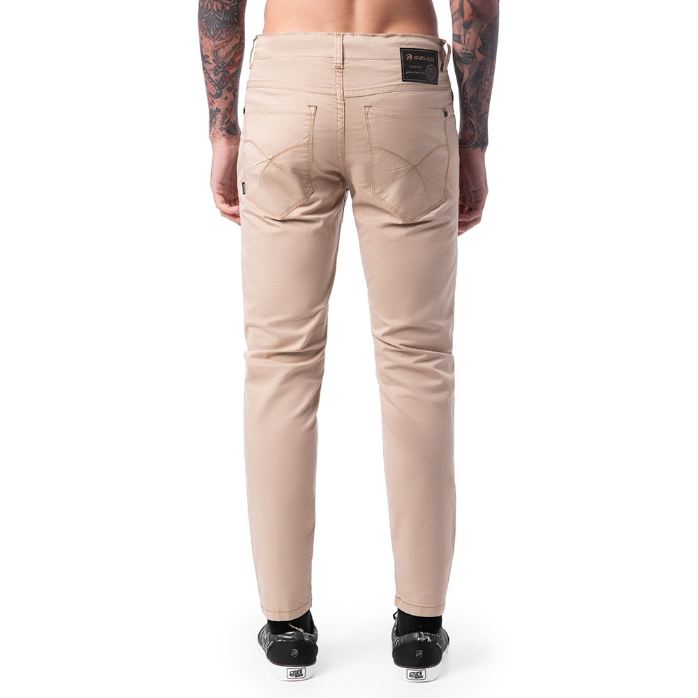 Pantalón Drill Hombre Slim Fit Beige - 230639